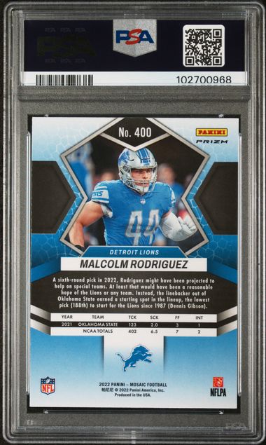 2022 PANINI MOSAIC #400 MALCOLM RODRIGUEZ GENESIS
