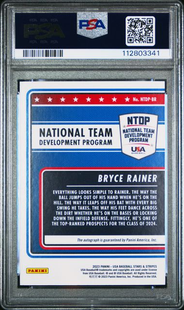 2023 PANINI STARS & STRIPES USA USA NATIONAL TEAM DEVELOPMENT PROGRAM SIGNATURES #NTDPBR BRYCE RAINER NAT TEAM DEV PROGRAM SIG
