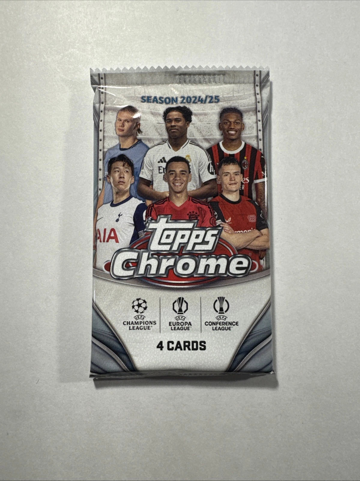 2024/25 Topps UEFA Club Competitions Chrome Soccer Factory Sealed Pack