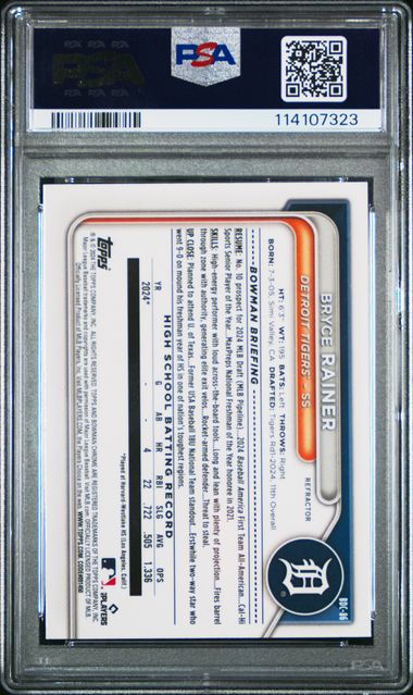 2024 BOWMAN DRAFT #BDC86 BRYCE RAINER CHROME-REFRACTOR