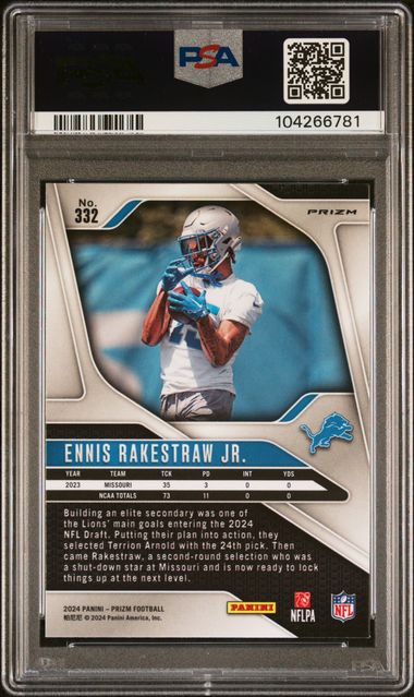 2024 PANINI PRIZM #332 ENNIS RAKESTRAW JR. SILVER PRIZM