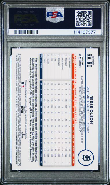 2024 TOPPS CHROME ROOKIE AUTOGRAPHS #RARO REESE OLSON ROOKIE AUTO-REFRACTOR