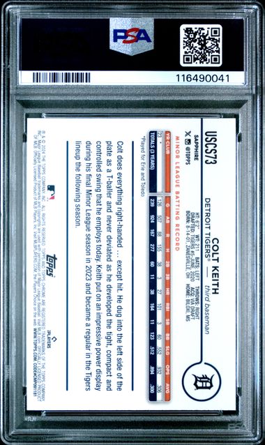 2024 TOPPS CHROME SAPPHIRE UPDATE SERIES #73 COLT KEITH