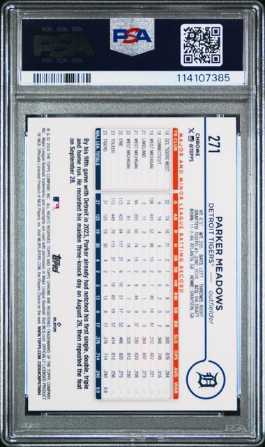 2024 TOPPS CHROME #271 PARKER MEADOWS GREEN WAVE