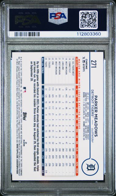 2024 TOPPS CHROME #271 PARKER MEADOWS X-FRACTOR