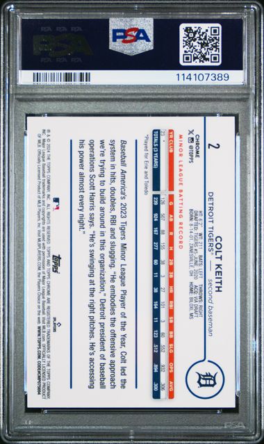 2024 TOPPS CHROME #2 COLT KEITH ORANGE WAVE