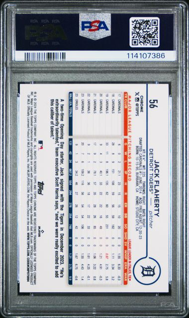2024 TOPPS CHROME #56 JACK FLAHERTY GOLD RAYWAVE