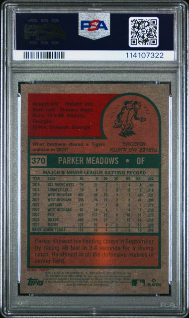 2024 TOPPS HERITAGE #370 PARKER MEADOWS CHROME