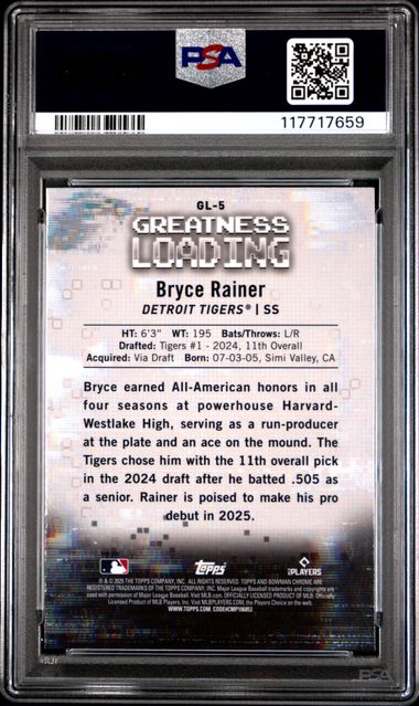 2025 BOWMAN GREATNESS LOADING #GL5 BRYCE RAINER
