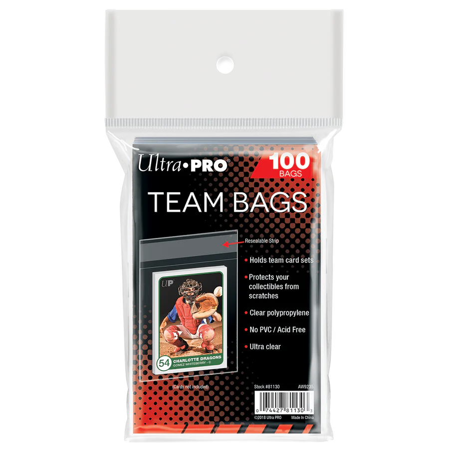 Team Bags Resealable Sleeves (100ct)