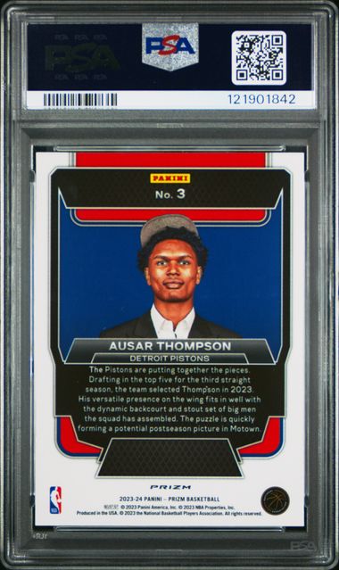 2023 PANINI PRIZM LUCK OF THE LOTTERY #3 AUSAR THOMPSON LUCK/LOTTERY-SILVER PRIZM