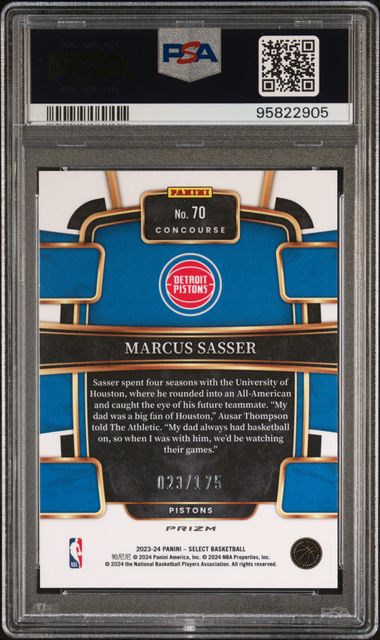 2023 PANINI SELECT #70 MARCUS SASSER MAROON PRIZM