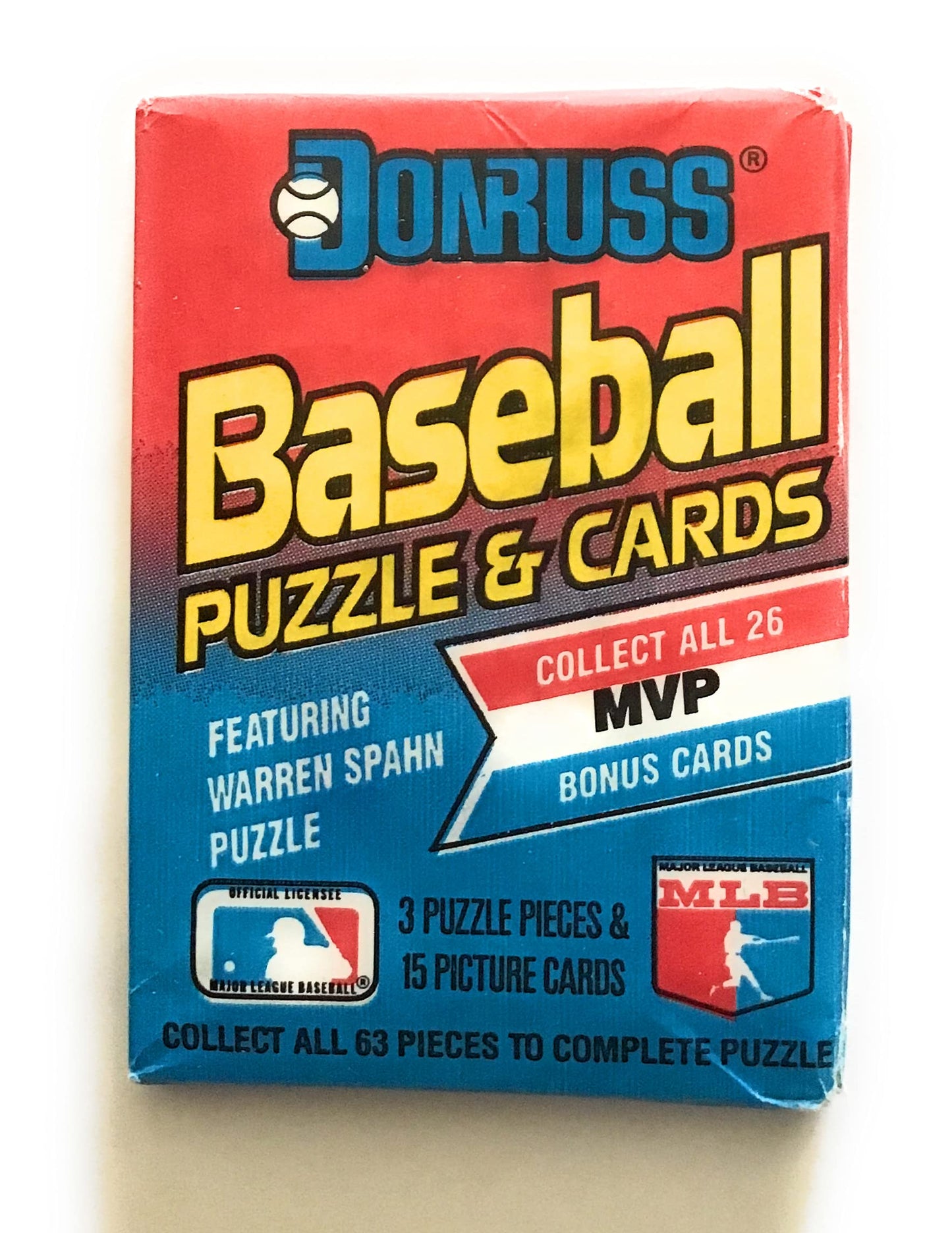 Donruss Baseball Puzzle and Cards MLB 1989 Pack