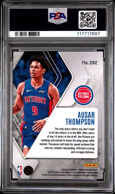 2023 PANINI PHOENIX #292 AUSAR THOMPSON PINK ICE