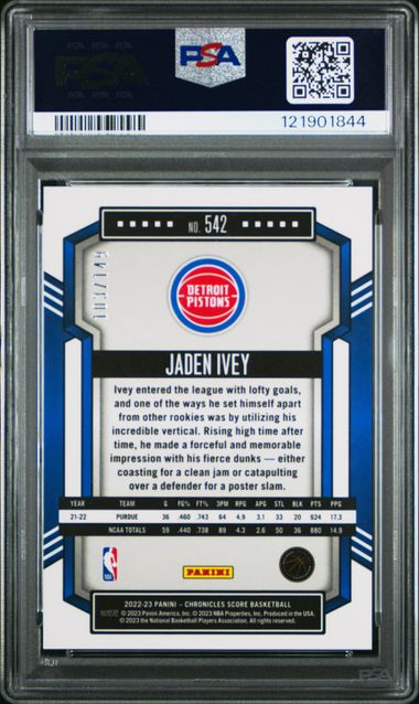 2022 PANINI CHRONICLES #542 JADEN IVEY RED