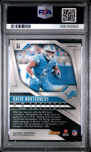 2024 PANINI PRIZM #94 DAVID MONTGOMERY NAVY CAMO