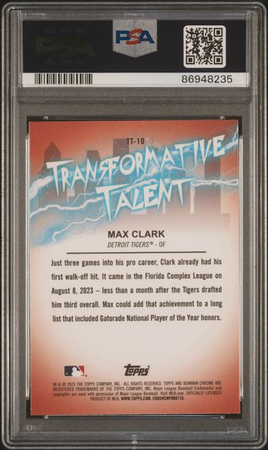 2023 BOWMAN DRAFT TRANSFORMATIVE TALENT #TT10 MAX CLARK
