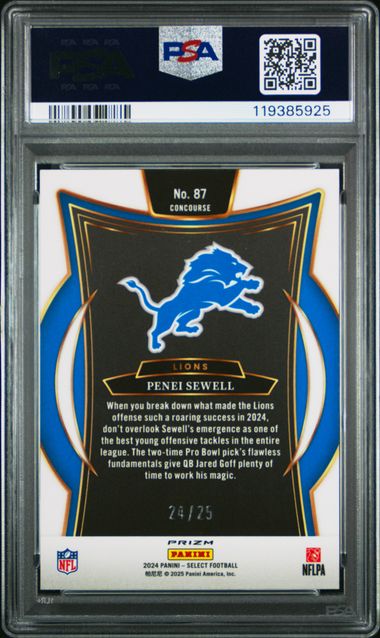 2024 PANINI SELECT #87 PENEI SEWELL TIE-DYE PRIZM