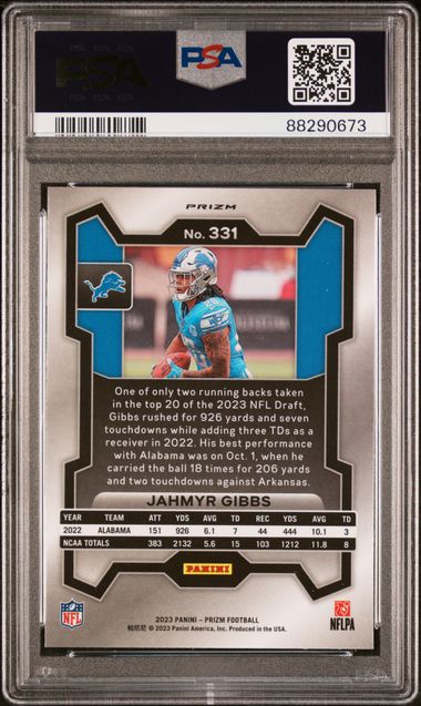 2023 PANINI PRIZM #331 JAHMYR GIBBS GREEN WAVE