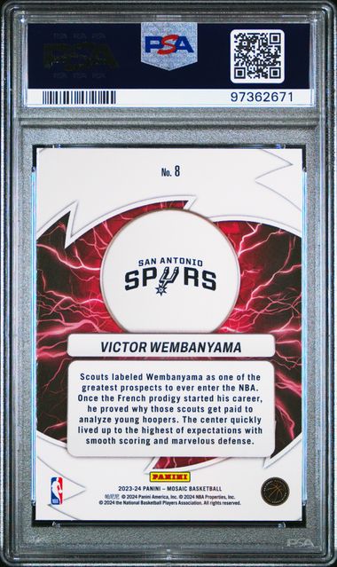 2023 PANINI MOSAIC THUNDER ROAD #8 VICTOR WEMBANYAMA THUNDER ROAD-MOSAIC