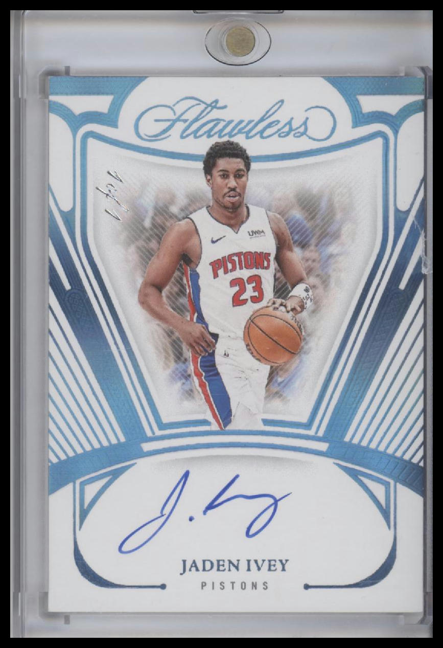 JADEN IVEY 2023-24 PANINI FLAWLESS #FA-IVY AUTOGRAPHS AUTO LIGHT BLUE 1/1