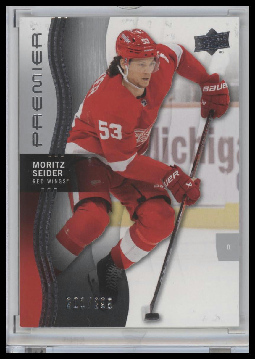 Moritz Seider 2023-24 UD Premier Silver #46 Detroit Red Wings /299