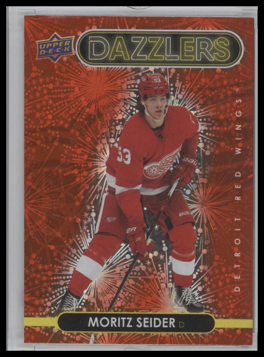 2021-22 Upper Deck Hockey Series 2 Moritz Seider DZ-67 DAZZLERS RED SP