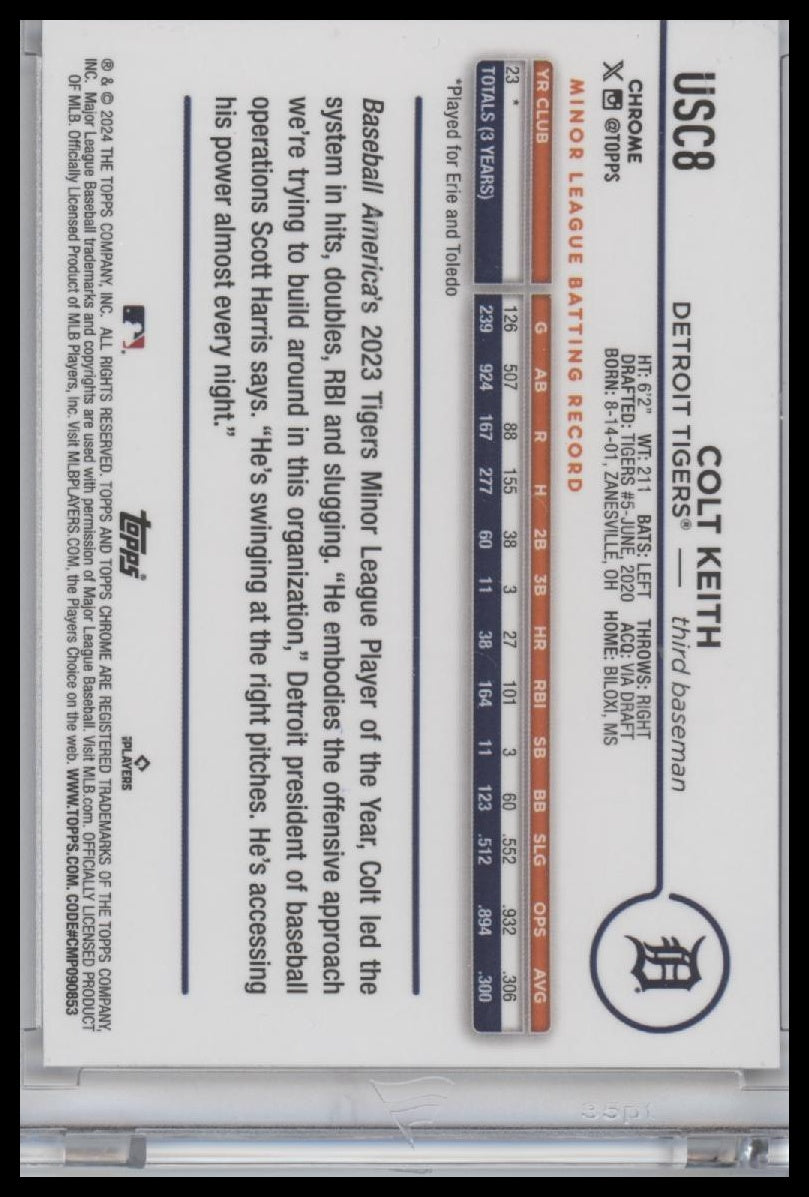 2024 Topps Chrome Update Series - Image Variation #USC8 Colt Keith (RC)