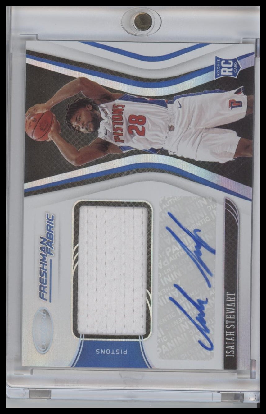 2020-21 PANINI CERTIFIED FRESHMAN FABRIC RPA ISAIAH STEWART RC #FF-STE