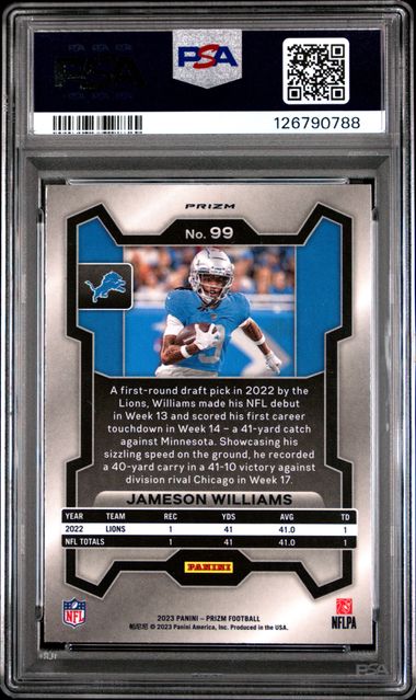 2023 PANINI PRIZM #99 JAMESON WILLIAMS BLACK & WHITE CHECKER