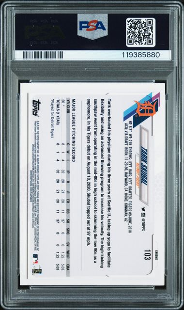 2021 TOPPS CHROME #103 TARIK SKUBAL PINK REFRACTOR