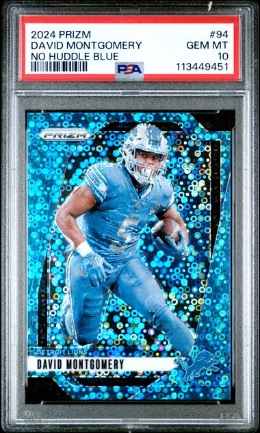 2024 PANINI PRIZM #94 DAVID MONTGOMERY NO HUDDLE BLUE
