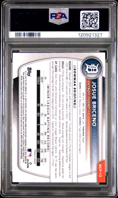 2025 BOWMAN MEGA BOX CHROME PROSPECTS #13 JOSUE BRICENO