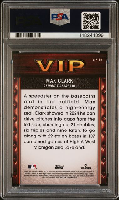 2025 BOWMAN VERY IMPORTANT PROSPECTS #VIP10 MAX CLARK