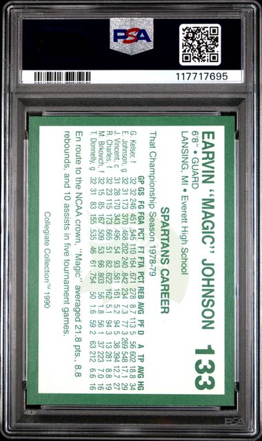 1990-91 MICHIGAN STATE COLLEGIATE COLLECTION 200 #133 MAGIC JOHNSON COLLEGIATE COLLECTION 200