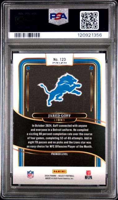 2024 PANINI SELECT #123 JARED GOFF TIGER PRIZM