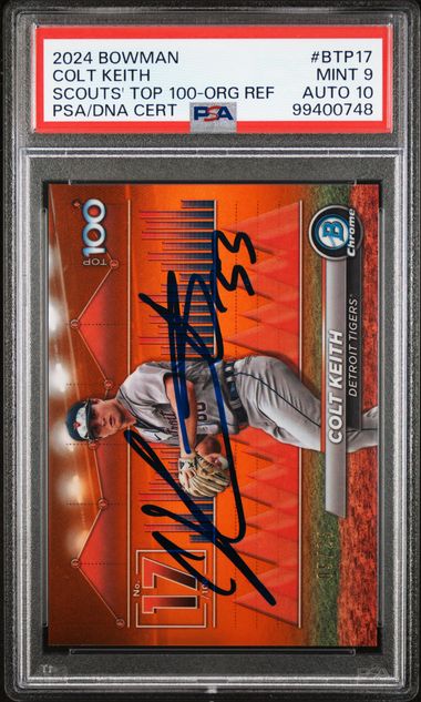 2024 BOWMAN BOWMAN SCOUTS' TOP 100 #BTP17 COLT KEITH SCOUTS' TOP 100-ORG REF