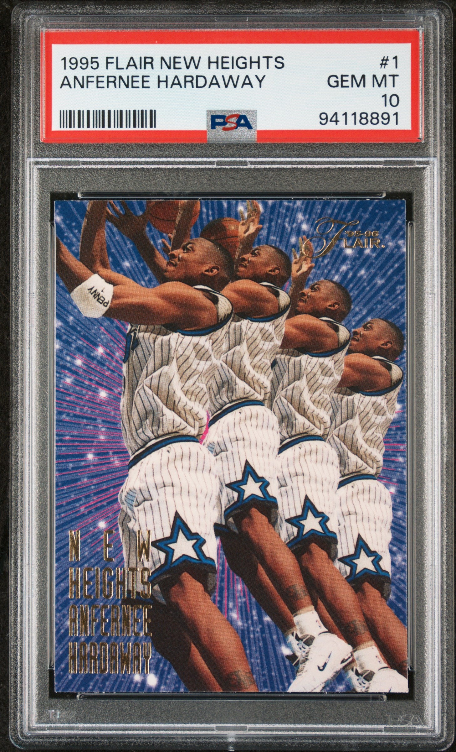 1995 Flair New Heights #1 Anfernee Hardaway PSA 10