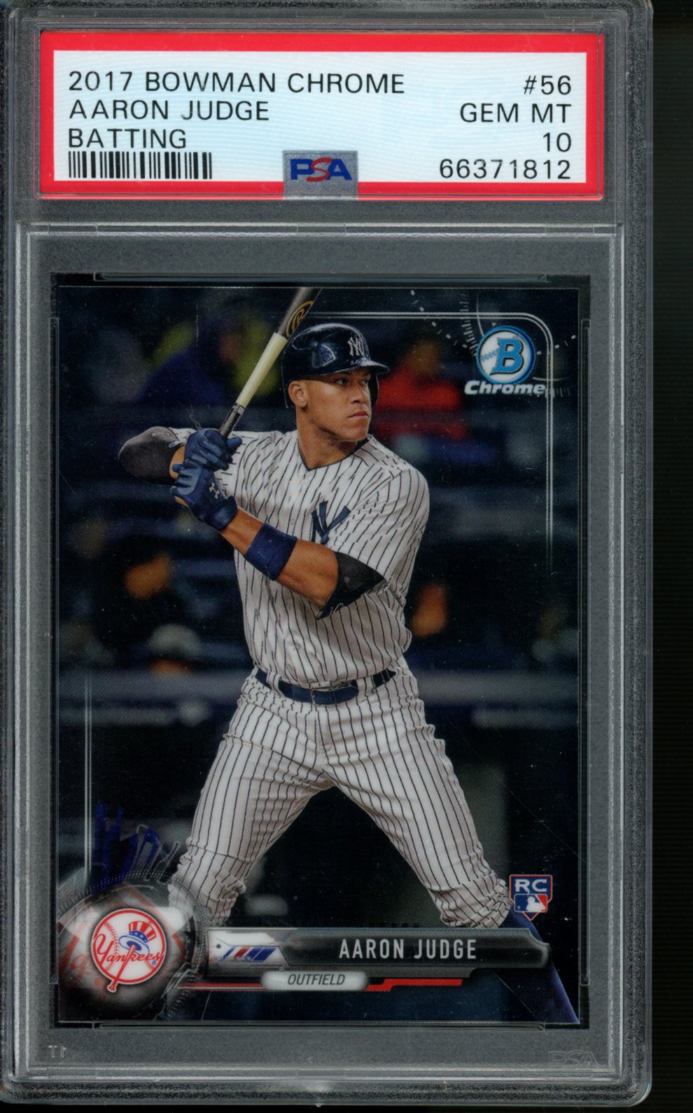 2017 Bowman Chrome #56 Aaron Judge Batting PSA 10