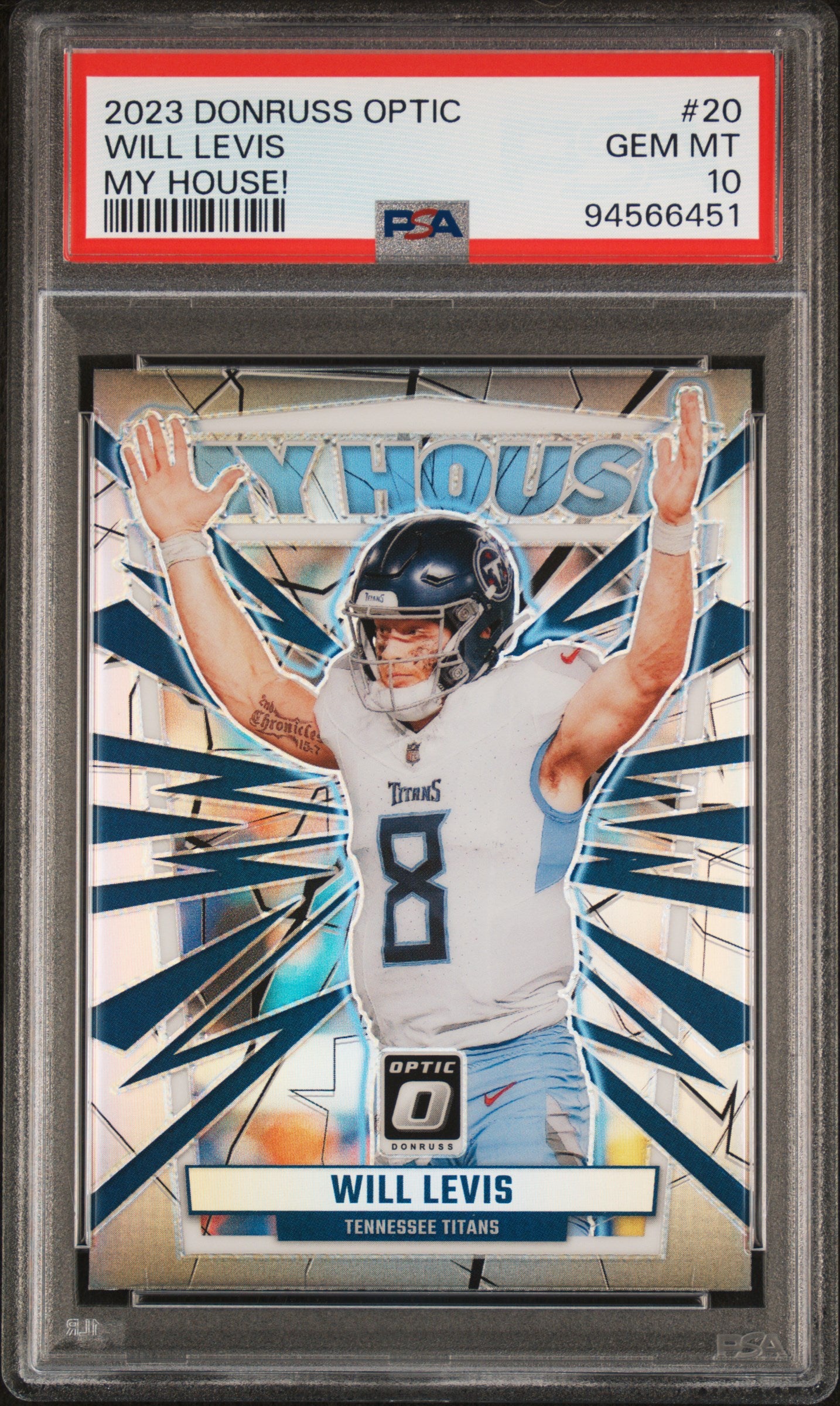 2023 Panini Donruss Optic My House! #20 Will Levis PSA 10