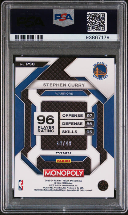 2023 Panini Prizm Monopoly All-Star #PS8 Stephen Curry All-Star-Gold PSA 9