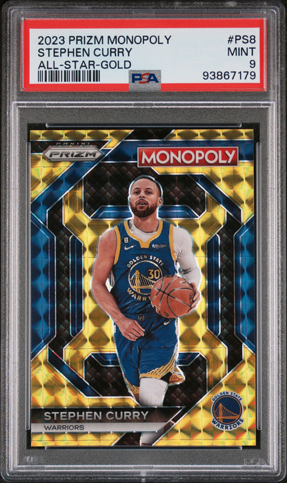 2023 Panini Prizm Monopoly All-Star #PS8 Stephen Curry All-Star-Gold PSA 9