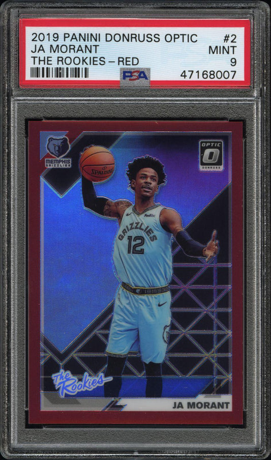 2019 Panini Donruss Optic The Rookies #2 Ja Morant The Rookies-Red PSA 9