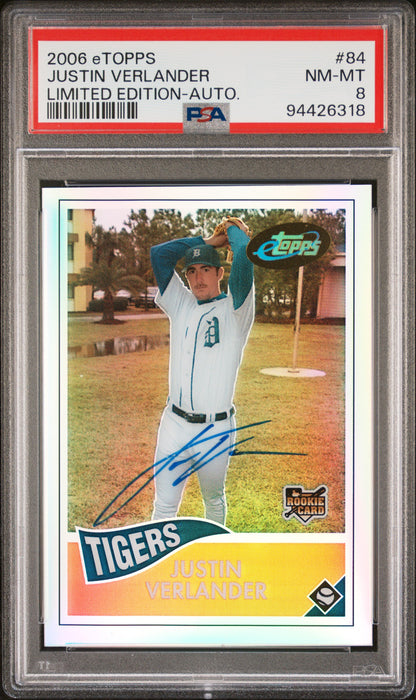 2006 Etopps #84 Justin Verlander Limited Edition-Auto. PSA 8