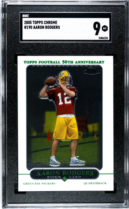 2005 Topps Chrome #190 Aaron Rodgers SGC 9