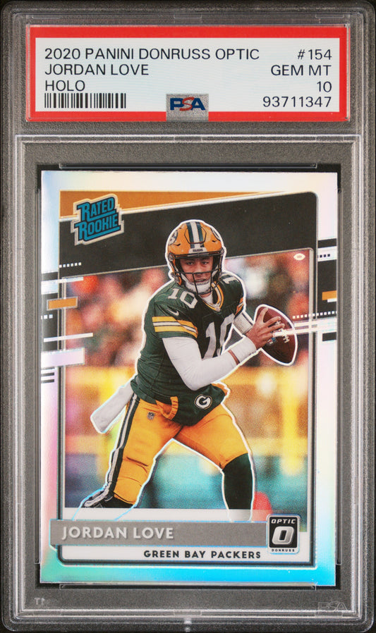 2020 Panini Donruss Optic #154 Jordan Love Holo PSA 10