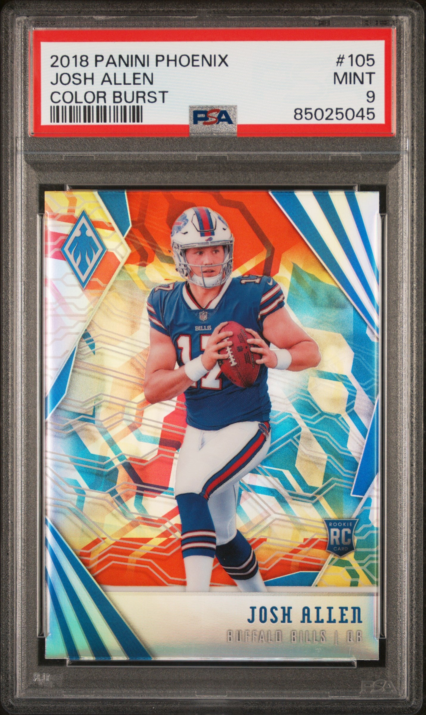 2018 Panini Phoenix #105 Josh Allen Color Burst PSA 9