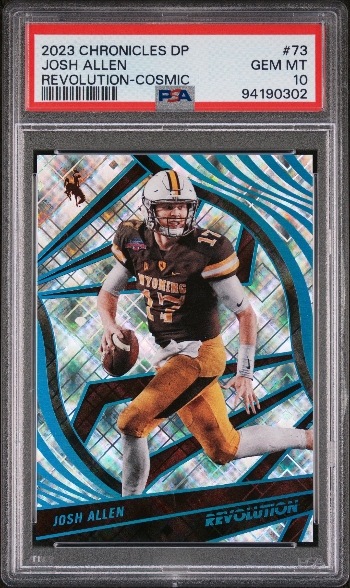 2023 Panini Chronicles Draft Picks Revolution #73 Josh Allen Cosmic PSA 10