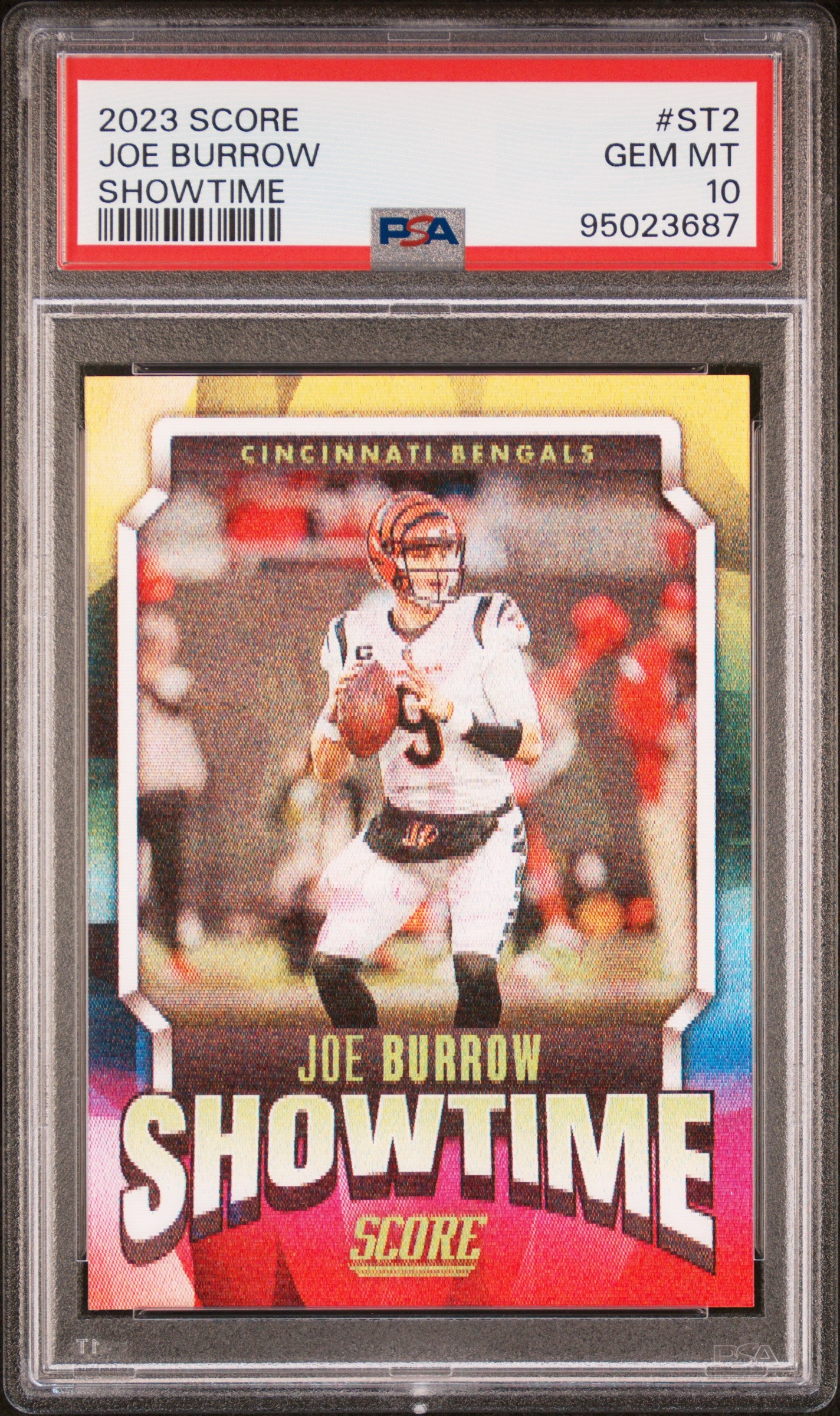 2023 Panini Score Showtime #ST2 Joe Burrow PSA 10