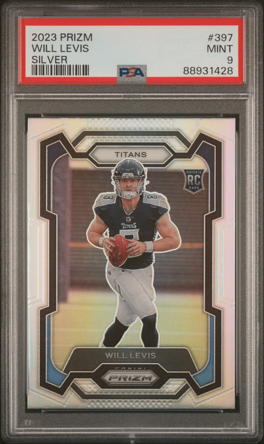 2023 Panini Prizm #397 Will Levis Silver Prizm PSA 9